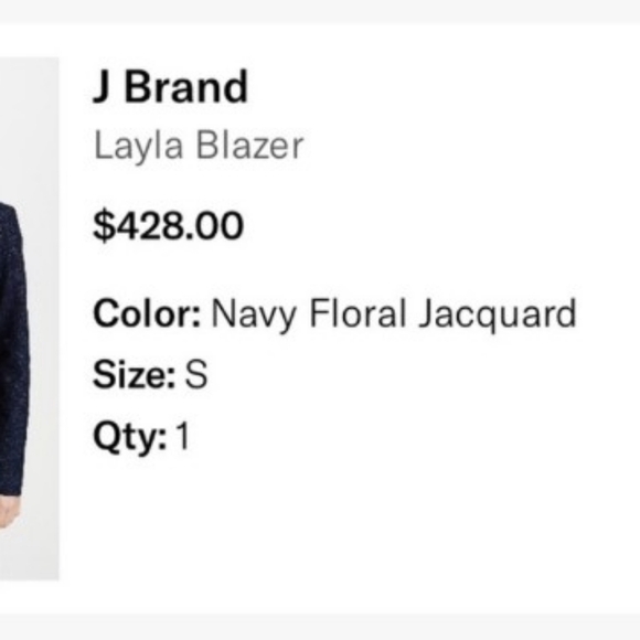 NWOT J Brand Layla Navy Blazer Size S - Picture 11 of 13